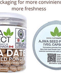 Fresh Ajwa Date Seed Powder 120 Capsules/Unroasted All Natural Nutrition Powder (VEGAN/NON-GMO/GLUTEN FREE)
