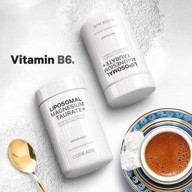 Codeage Liposomal Magnesium Taurate+ Supplement - Magnesium from Magnesium Taurate Vitamin B6 as Pyridoxal 5-Phosphate 2-Month Supply - Liposomal Delivery Vegan Non-GMO Gluten- 120 Capsules