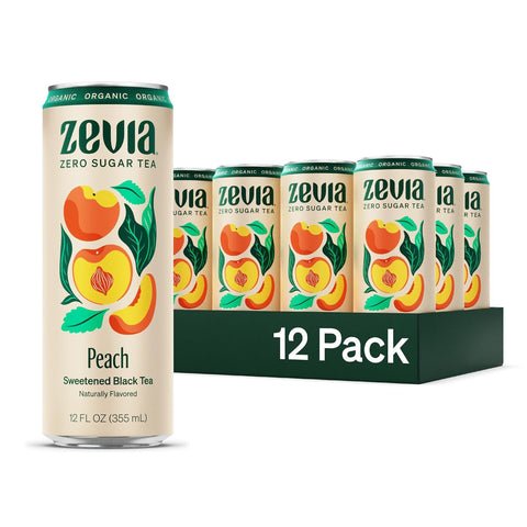 Zevia Zero Sugar Tea, Green Tea, 12 oz Cans (12-Pack) ÃƒÆ’Ã†â€™Ãƒâ€šÃ‚Â¢ÃƒÆ’Ã‚Â¢ÃƒÂ¢Ã¢â€šÂ¬Ã…Â¡Ãƒâ€šÃ‚Â¬ÃƒÆ’Ã‚Â¢ÃƒÂ¢Ã¢â‚¬Å¡Ã‚Â¬Ãƒâ€¦Ã¢â‚¬Å“ Naturally Sweetened, Zero Calorie Sugar Free - Non-GMO Project Verified, Gluten-Free, Vegan