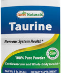 Best Naturals 100% Pure Taurine Powder Form - Taurine 1000mg per Serving - 1 Lb (454 gm) (1 LB (Pack of 1))