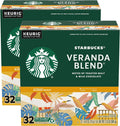 Starbucks K-Cup Coffee Pods, Starbucks Blonde Roast Hot or Iced Coffee, Veranda Blend, 60 Keurig Pods