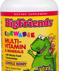 Natural Factors Big Friends Chewable MultiVitamin Minerals Jungle Berry 60 Chewable Tablets