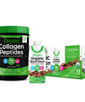 Orgain Grass Fed Hydrolyzed Collagen Peptides Protein Powder Organic Nutritional Shake Creamy Chocolate Fudge Meal Replacement 16g Protein 21 Vitamins Minerals 11 Ounce 12 Count