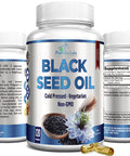 YUMMYVITE Cold Pressed Black Seed Oil - 120 Capsules, Premium Nigella Sativa Pure Black Cumin Seed Oil With Vitamin E, For Hair, Skin & Immune Health - Non-Gmo 120 Capsules