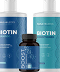Biotin For Hair Growth Treatment Set - Biotin Shampoo And Conditioner Set Sulfate Plus Hair Loss Supplement For Women & Men With Saw Palmetto Horsetail Collagen And Keratin (2 Month Supply)