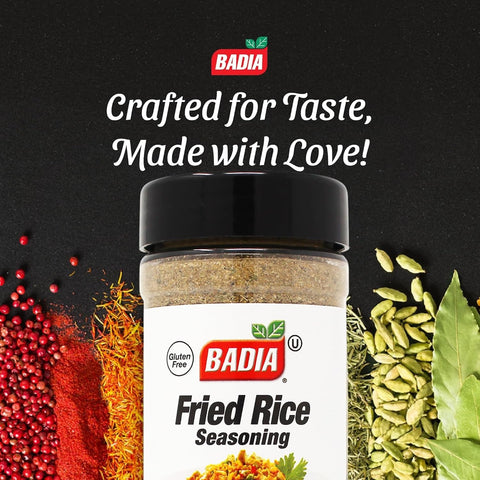 Badia Fried Rice Seasoning, 6 oz ÃƒÂ¢Ã¢â€šÂ¬Ã¢â‚¬Å“ Asian-Inspired Spice Blend for Homemade Fried Rice, Stir-Fries & Noodles ÃƒÂ¢Ã¢â€šÂ¬Ã¢â‚¬Å“ With Garlic, Onion, and Natural Umami