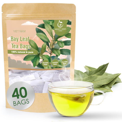 NHAT ANH FARM Premium Stevia Tea Bags 100 Stevia Tea Bags 100% Natural Dried Leaves Naturally Sweet Herbal Tea SugarFree CaffeineFree No Additives.