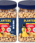 PLANTERS Salted Peanuts Cocktail, Party Snack, Plant-Based Protein, After School Snack, Roasted in Peanut Oil, Salted Nuts, Snacks for Adults, Bulk Nuts, Kosher, 2.19lb Jar