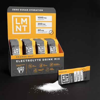 LMNT Zero Sugar Electrolytes Orange Salt Hydration Packets 30 Sticks