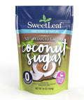 SweetLeaf 50% Reduced Calorie Coconut Sugar with Allulose, Stevia and Monk Fruit Extract - All Purpose Natural Sweetener, Non GMO, Vegan, Gluten Free, Only 8 Calories Per Serving - 16 Oz (Pack of 2)