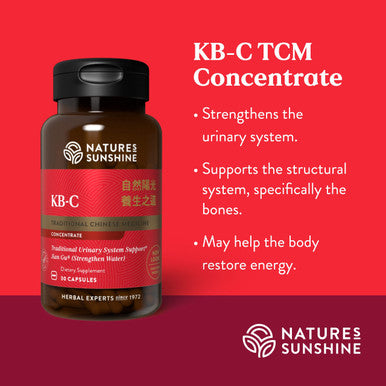 Nature'S Sunshine Kb-C, Chinese Tcm Concentrate, 30 Capsules | Strengthens The Urinary System, Supports The Structural System