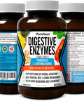 FarmHaven Digestive Enzymes with 18 Probiotics Herbs Papaya Bromelain Protease More for Lactose Absorption Better Digestion Helps Bloating Gas Constipation Vegetarian 60 Capsules