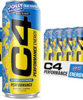 Cellucor C4 Performance Energy Drink | Strawberry Blast | Zero Sugar Carbonated Preworkout Energy | 200mg Caffeine with Beta Alanine | 16 Fl Oz (12 Pack)