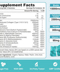 15000 Mcg Biotin With Collagen Gummies, Hair Skin And Nails Gummies, Vitamin C Zinc For Women Men Muscle Joint & Immunity - Blueberry Flavor, 2 Pack 120 Ct
