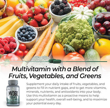Nds Nutrition Mv360 For Men, 5-In-1 Complete Multivitamin For Men With Essential Mens Vitamins For Energy, Digestion, Toning, Immune Support, And Mens Health & Vitality, 60 Tablets, 30 Servings