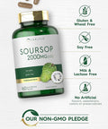 Carlyle Soursop Leaves 2000mg 160 Capsules Traditional Herb Non GMO Gluten Supplement