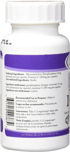 Pure -le Natural Easy Vitamins & Minerals Iron Organicaps
