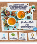 Fermentaholics Usda Organic Loose-Leaf Yerba Mate Tea - Perfect For Homebrewing Kombucha Hot Tea And Iced Tea - Ou her Premium Taste Aroma And Flavor