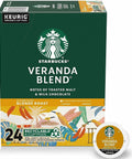 Starbucks K-Cup Coffee Pods, Starbucks Blonde Roast Hot or Iced Coffee, Veranda Blend, 60 Keurig Pods