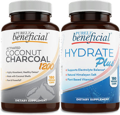 Activated Coconut Charcoal/Hydrate Plus Electrolyte Combination,
