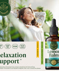 HERBAMAMA Lemon Balm Tincture Relaxation & Calm Support Lemon Balm Extract Nervous System Support Liquid