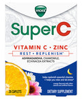 Super C Nighttime Daily Supplement to Rest and Replenish with Vitamin C, B Vitamins, and a Blend of Quality Herbal Extracts, Coated to be Easy to Swallow, from The Makers of Vicks, 28 ct