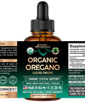 Nutraharmony Usda Organic Oil Of Oregano - Liquid Drops With Vitamin E - Made In Usa - Supplement For Immune Support Digestion Health & Antioxidant - Non-Gmo Natural Vegan - As Pills Capsules Softgels 1 Fl Oz
