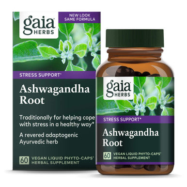 Gaia Herbs Ashwagandha Root Vegan Liquid Capsules 60 Count