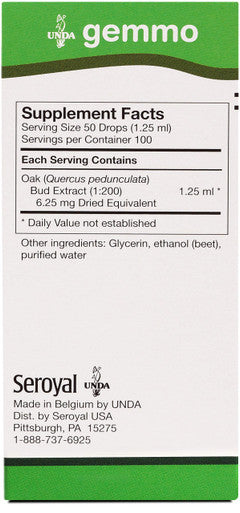 UNDA Gemmo Therapy Quercus Pedunculata | Oak Bud Extract | 4.2 fl oz (125 ml)