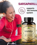 Herbalicious Sarsaparilla Capsules - Hemidesmus indicus Herbal Supplement - Non-GMO Support for Immunity Skin Kidney Function Liver Wellness - No Gluten Preservatives Fillers - Made in USA