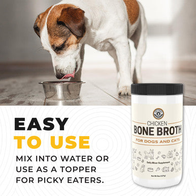 Left Coast Performance Beef and Chicken Bone Broth Powder Combo for Dogs and Cats Human Grade Grass-Fed Bone Broth for Picky Eaters Supports Joints and Gut Health Dog Food Toppers