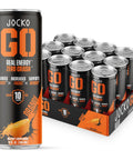 Jocko GO Energy Drink - Keto, Vitamin B12, Vitamin B6, Electrolytes, L Theanine, Magnesium- Energy Boost, Sugar Free Nootropic Monk Fruit Blend - 12 Pack (Pink Lemonade)