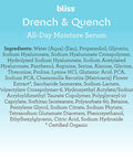 Bliss Drench Quench Hyaluronic Acid Serum 4 Hyaluronic Acids Amino Acids for All Day Moisture Clean CrueltyFree Paraben Free Vegan 1.0 oz