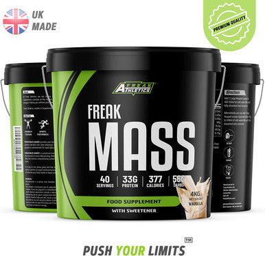 Freak Mass Gainer Protein Powder 4kg Weight Gainer & Mass Gainer by Freak Athletics (Vanilla, 4kg)