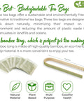 FreshDrinkUS, Premium 50 Mulberry Leaf Tea Bags, 100% Natural & Pure from Mulberry Leaves. Herbal Tea. Made with Natural Material Tea Bags. No Sugar, No Caffeine, No Gluten, Vegan.