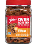 Fisher Oven Roasted Never Fried Deluxe Mixed Nuts 24 Ounces (Pack of 1) Almonds Cashews Pecans Pistachios Healthy Snacks for Adults Made With Sea Salt No Added Oil Trail Mix Gluten