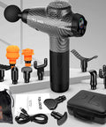 Toloco Massage Gun, Muscle Massage Gun Deep Tissue, Percussion Massage Gun With 12 Replacement Heads, Super Quiet Portable Electric Massager For Athletes, Treatment, Relax, Carbon