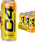 Cellucor C4 Performance Energy Drink | Strawberry Blast | Zero Sugar Carbonated Preworkout Energy | 200mg Caffeine with Beta Alanine | 16 Fl Oz (12 Pack)