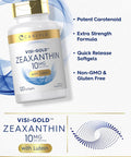 Carlyle Zeaxanthin 10mg | 120 Softgels | Eye Health Support with Lutein | Non-GMO Gluten Supplement