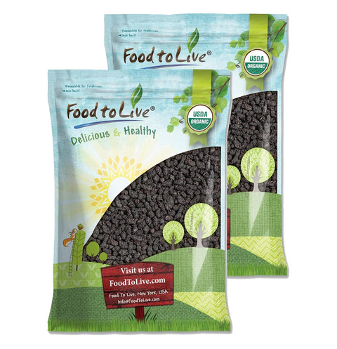 Food to Live Organic Dried Black Mulberries, 2 Pounds Ã¢â‚¬â€œ Non-GMO, Raw Fruit, Unsulfured, Unsweetened, Vegan, Mulberry in Bulk. Great for Snacking, Desserts, and Granola. No Sugar Added. Morus nigra