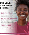 Vitamin B Complex For Men & Women - Made In Usa - B-Complex: B1, B2, B3, B5, B6, B7, B8, B9, B12 With Vitamin C, Choline, Inositol - Energy, Brain & Heart Support Supplement, 60 Vegan Capsules