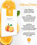 Healthspan Vitamin C 500mg (160 Chewable Tablets) | Supports Immune & Nervous Systems | Boosts Energy Levels & Psychological Function | Added Natural Citrus Bioflavonoids | Free of Aspartame | Vegan