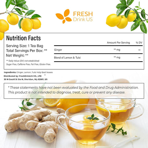 FreshDrinkUS, Premium 50 Mulberry Leaf Tea Bags, 100% Natural & Pure from Mulberry Leaves. Herbal Tea. Made with Natural Material Tea Bags. No Sugar, No Caffeine, No Gluten, Vegan.