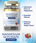 Magnesium Glycinate Gummies | 100 Count | Vegan, Non-Gmo, Gluten Free Supplement | By Carlyle