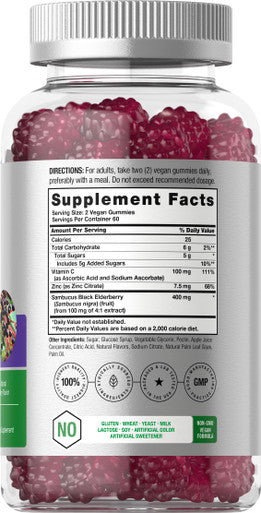 Horbaach Black Elderberry Gummies 120 Count