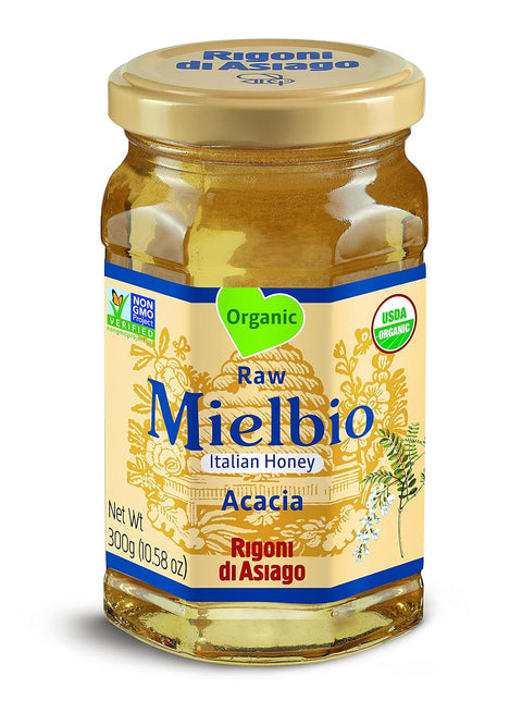 Rigoni Di Asiago Mielbio Italian Raw and Creamy Honey, Orange Blossom, 10.58 Ounce, (Pack of 1)