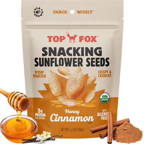 Top Fox Snacks Dark Cacao Sea Salt Sunflower Seeds To Eat (5.5 oz, Pack of 6) ÃƒÆ’Ã†â€™Ãƒâ€šÃ‚Â¢ÃƒÆ’Ã‚Â¢ÃƒÂ¢Ã¢â€šÂ¬Ã…Â¡Ãƒâ€šÃ‚Â¬ÃƒÆ’Ã‚Â¢ÃƒÂ¢Ã¢â‚¬Å¡Ã‚Â¬Ãƒâ€¦Ã¢â‚¬Å“ Keto Friendly Snacks, Allergen Free Snacks, Gluten Free Snacks, Protein Snacks, Keto Snacks, Paleo, & Vegan - Organic