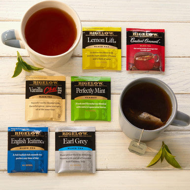 Bigelow Tea Black Tea 6 Flavor Variety Pack Caffeinated Tea with Mint Lemon Constant Comment English Teatime Earl Grey and Vanilla Chai 20 Count Box (Pack of 6) 120 Total Tea Bags