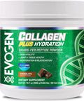 Evogen Collagen Plus Hydration - Grass-Fed Collagen for Women & Men | Collagen Peptides Powder | Collagen Powder Supporting Skin Vitality Hydration Joint & Tissue Health | Chocolate | 30 Servings