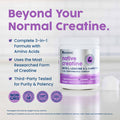 NativePath Creatine Monohydrate Powder with L-Leucine & L-Carnitine - Muscle Building Supplement for Men & Women - 30 Servings